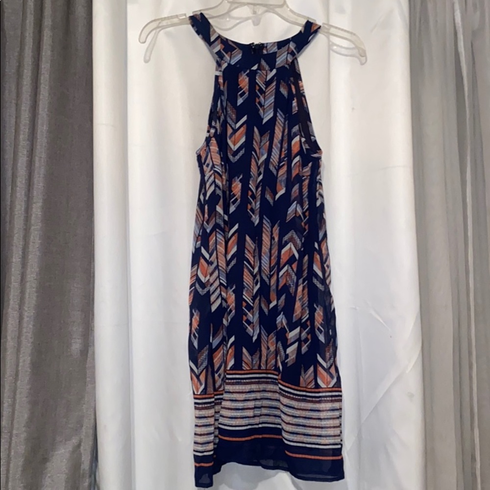 Navy Sheer Dress
